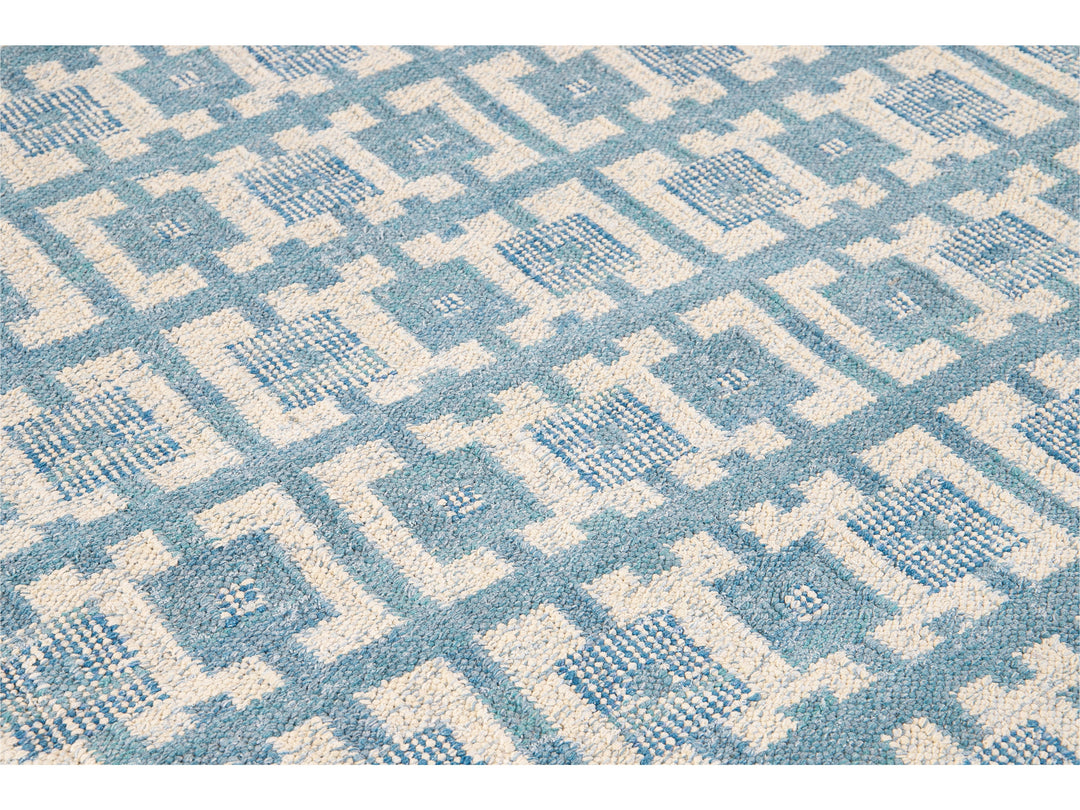 Modern Swedish Wool Rug 10 X 14