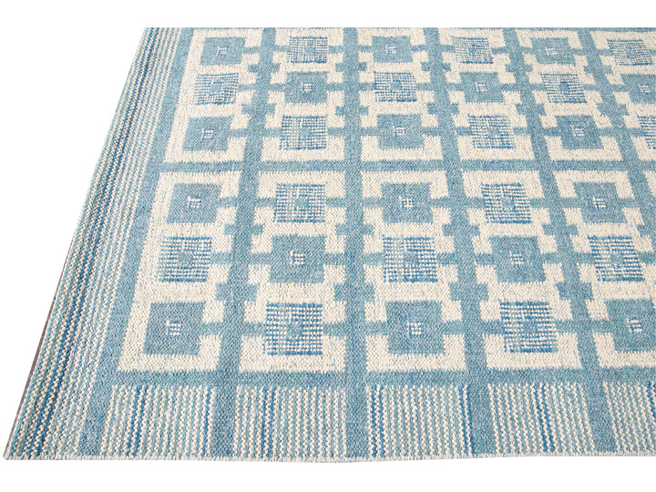 Modern Swedish Wool Rug 10 X 14