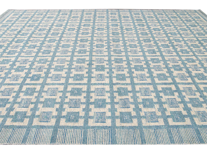 Modern Swedish Wool Rug 10 X 14