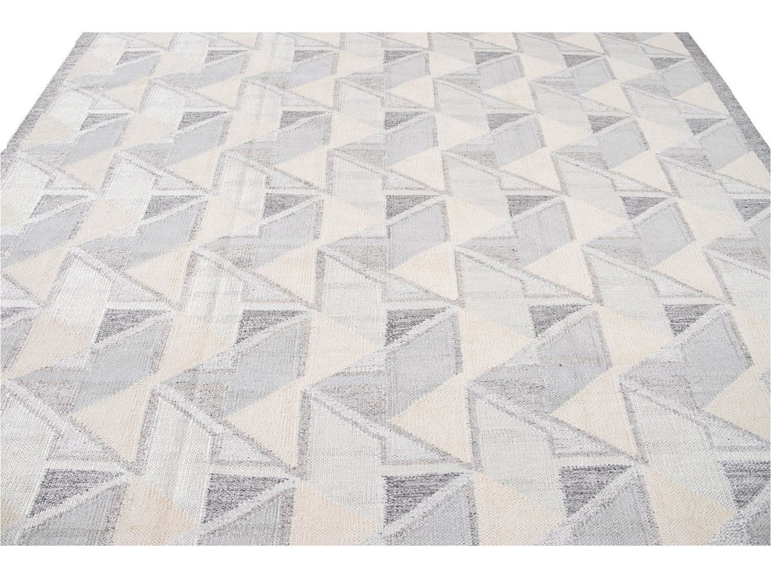 Modern Swedish Wool Rug 10 X 14