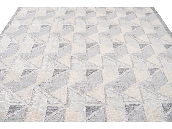 Modern Swedish Wool Rug 10 X 14