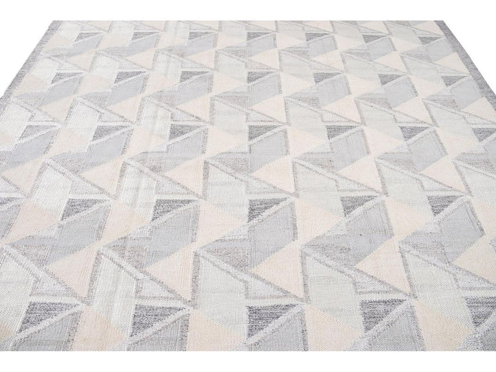 Modern Swedish Wool Rug 10 X 14