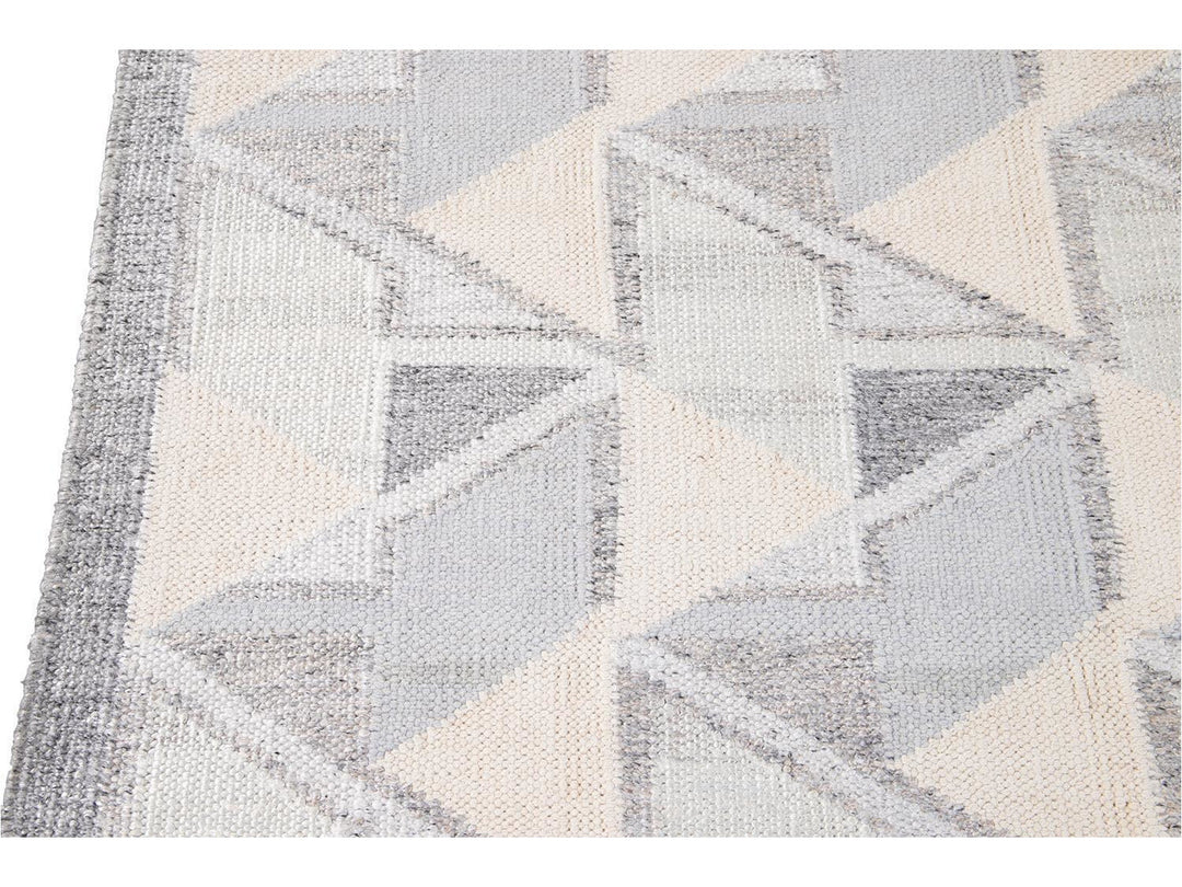 Modern Swedish Wool Rug 10 X 14