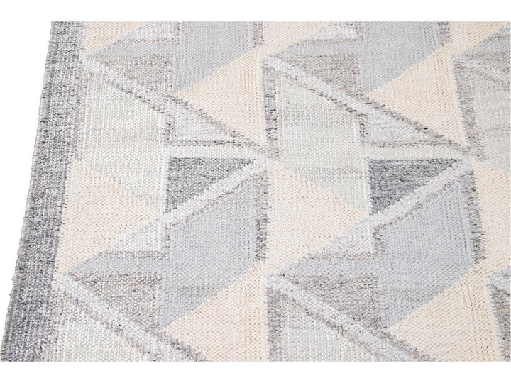 Modern Swedish Wool Rug 10 X 14