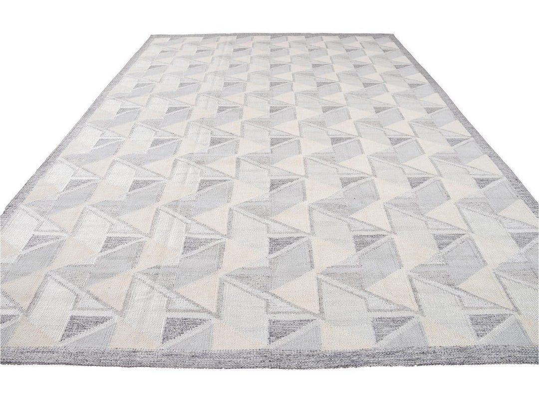Modern Swedish Wool Rug 10 X 14