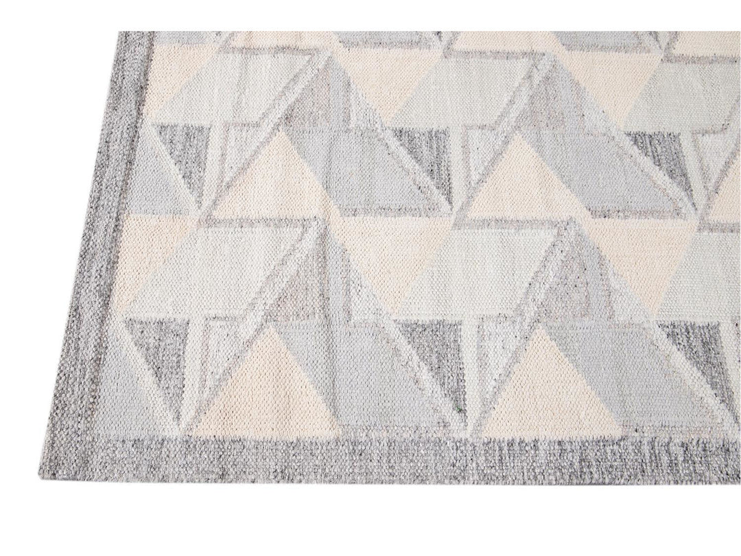 Modern Swedish Wool Rug 10 X 14