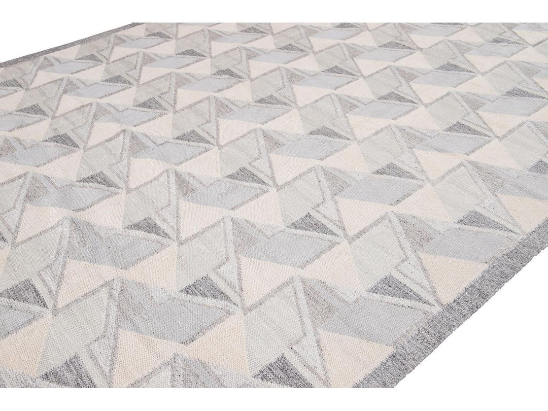 Modern Swedish Wool Rug 10 X 14