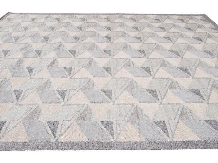 Modern Swedish Wool Rug 10 X 14