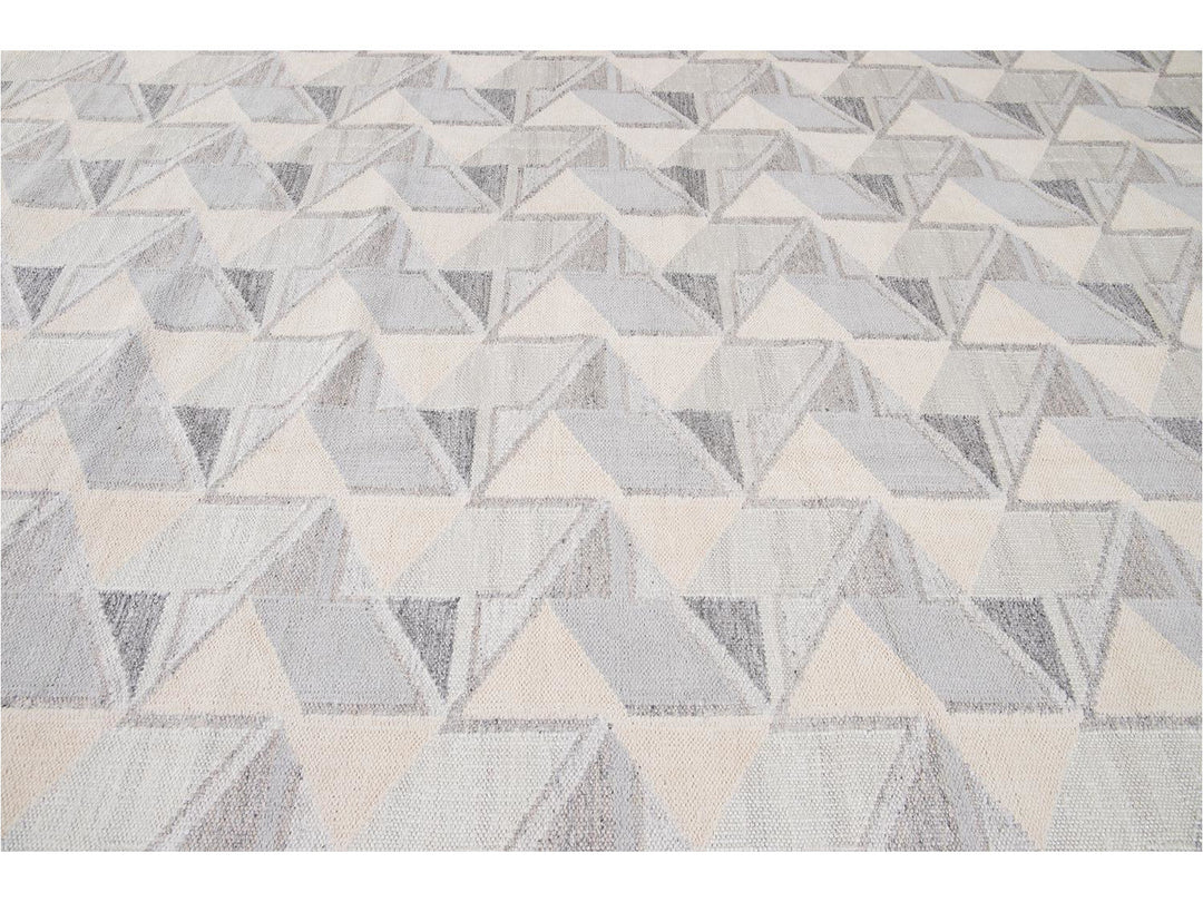 Modern Swedish Wool Rug 10 X 14