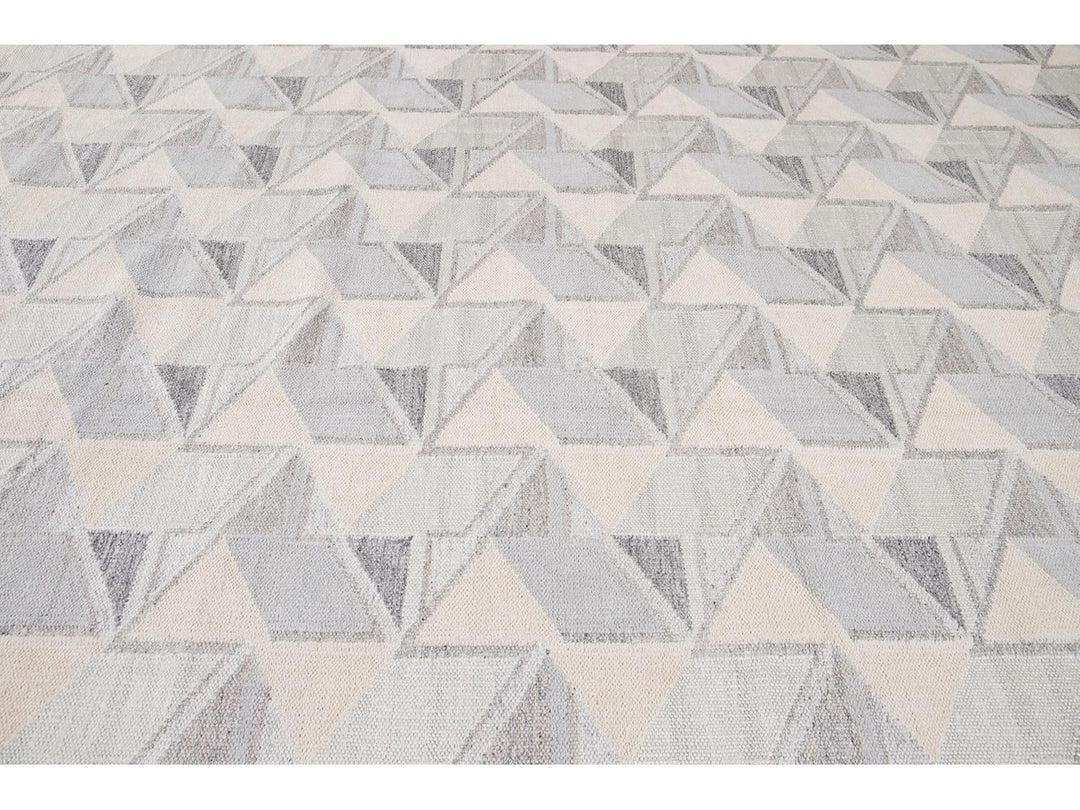 Modern Swedish Wool Rug 10 X 14