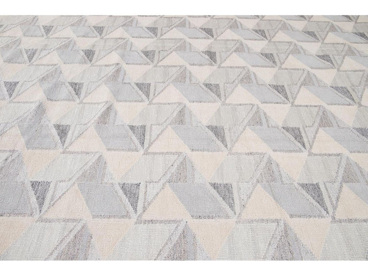 Modern Swedish Wool Rug 10 X 14