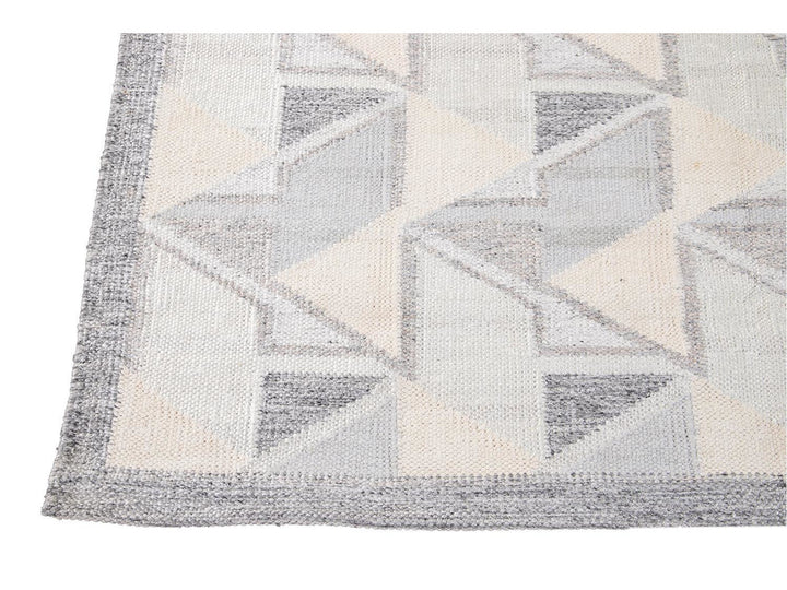 Modern Swedish Wool Rug 10 X 14