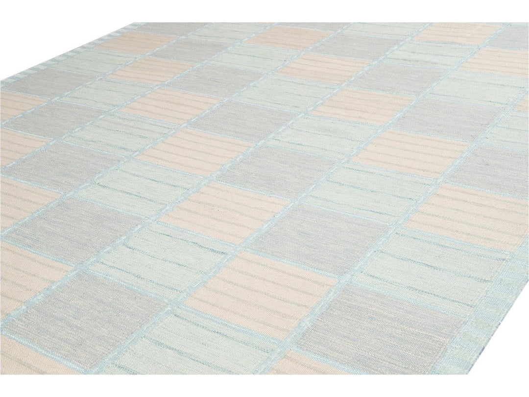 Modern Swedish Wool Rug 10 X 14