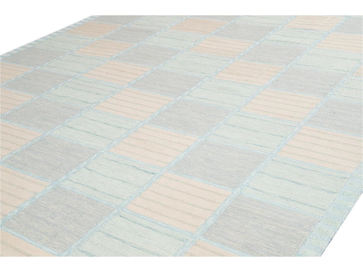 Modern Swedish Wool Rug 10 X 14