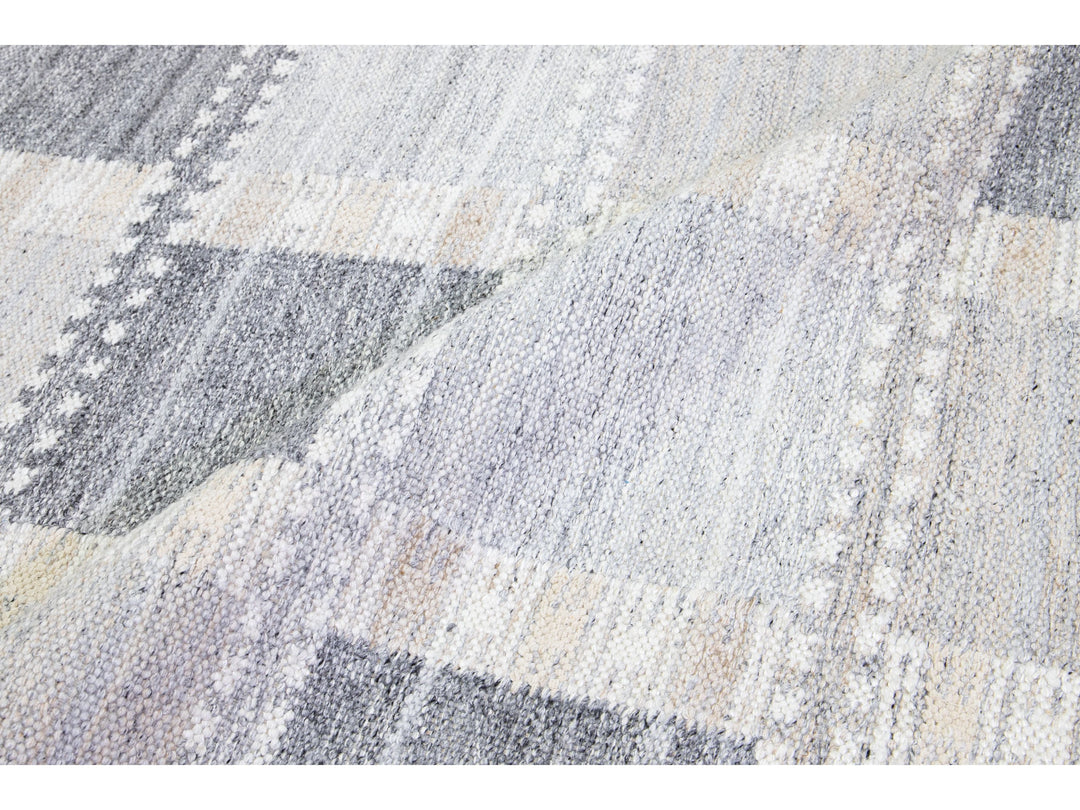 Modern Swedish Wool Rug 10 X 14