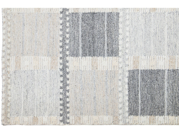Modern Swedish Wool Rug 10 X 14