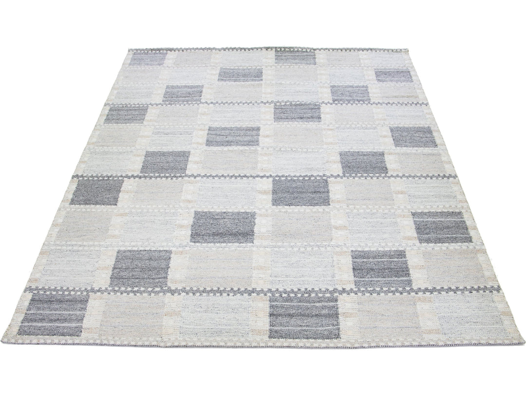 Modern Swedish Wool Rug 10 X 14