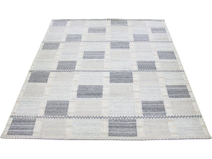 Modern Swedish Wool Rug 10 X 14