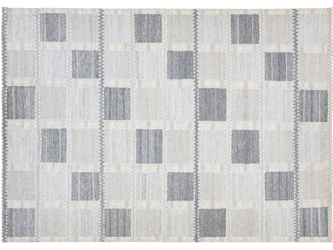 Modern Swedish Wool Rug 10 X 14