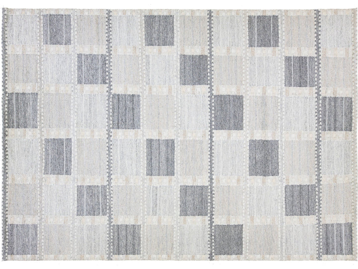 Modern Swedish Wool Rug 10 X 14