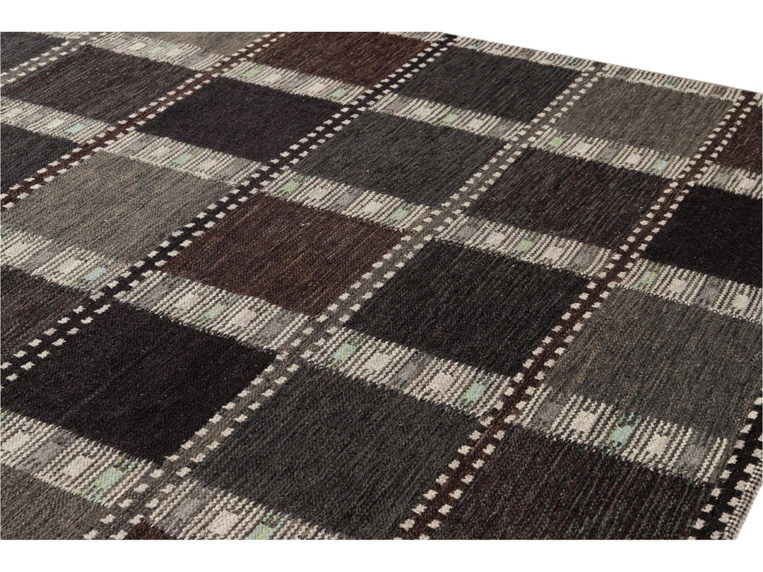 Modern Scandinavian-Style Flatweave Rug, 8x10