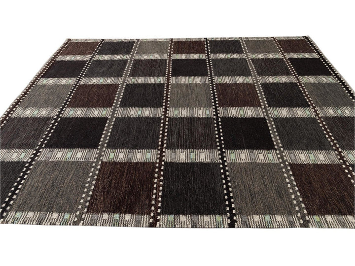 Modern Scandinavian-Style Flatweave Rug, 8x10
