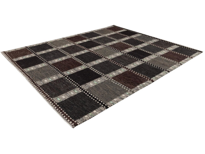 Modern Scandinavian-Style Flatweave Rug, 8x10