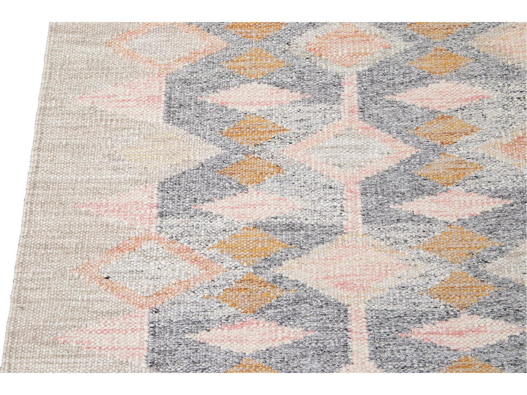 Modern Swedish Wool Rug 9 X 12