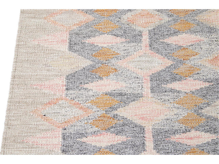 Modern Swedish Wool Rug 9 X 12