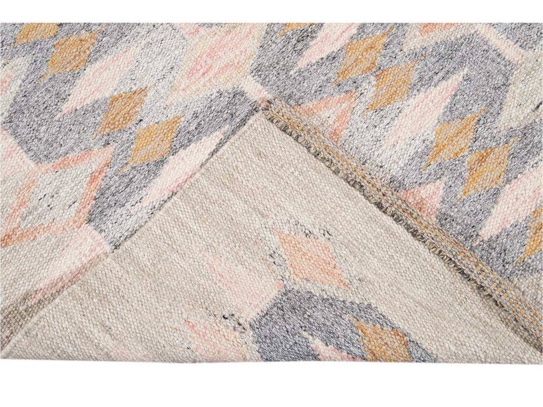Modern Swedish Wool Rug 9 X 12