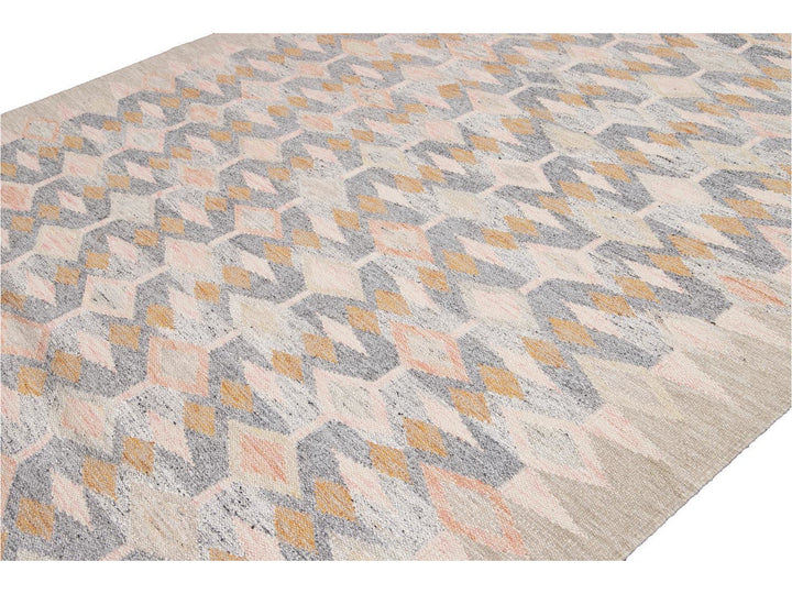 Modern Swedish Wool Rug 9 X 12