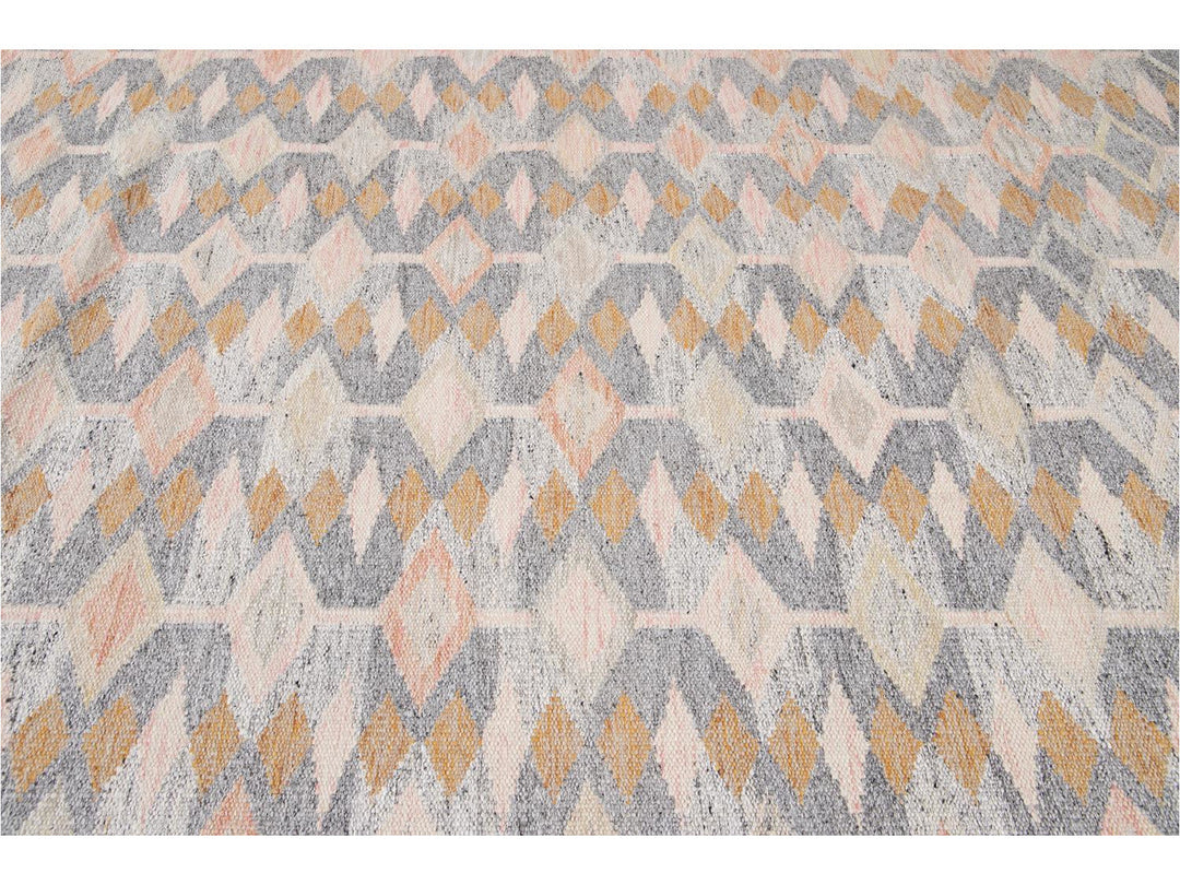 Modern Swedish Wool Rug 9 X 12
