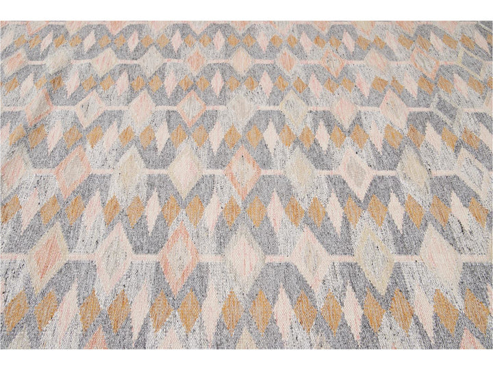 Modern Swedish Wool Rug 9 X 12