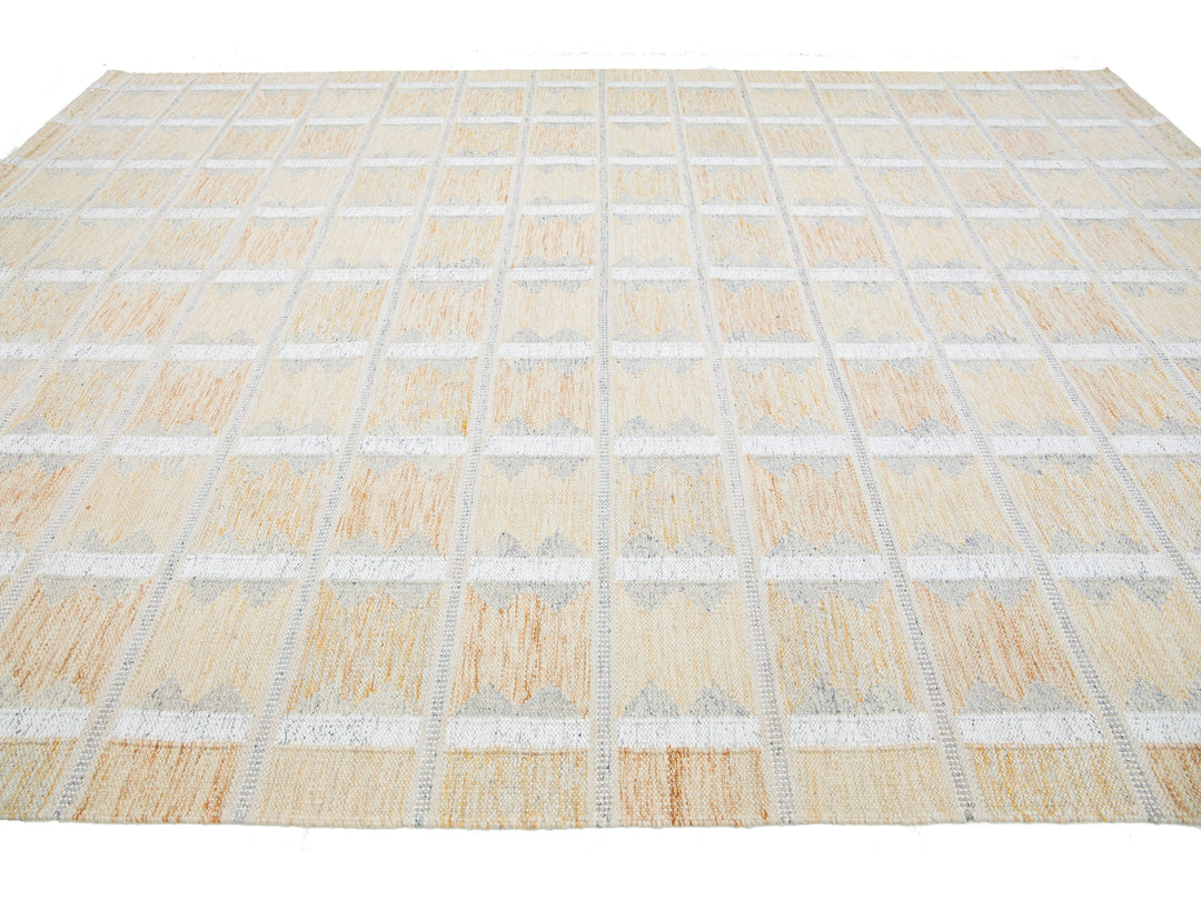 Modern Scandinavian Wool Rug 10 X 14