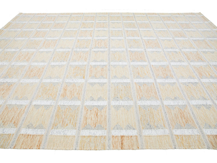 Modern Scandinavian Wool Rug 10 X 14