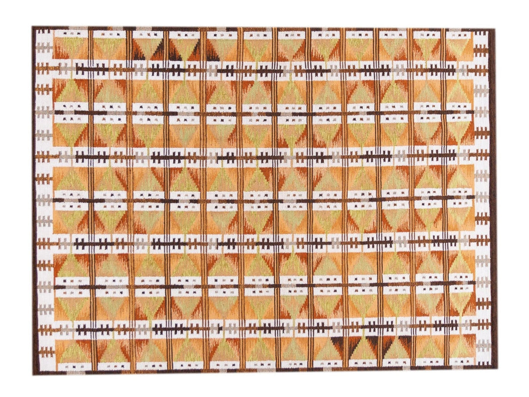 Modern Swedish Wool Rug 9 X 12