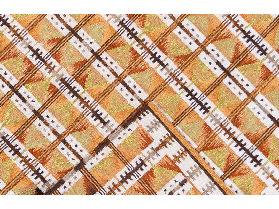 Modern Swedish Wool Rug 9 X 12