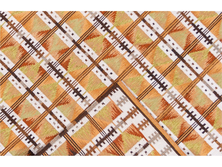 Modern Swedish Wool Rug 9 X 12