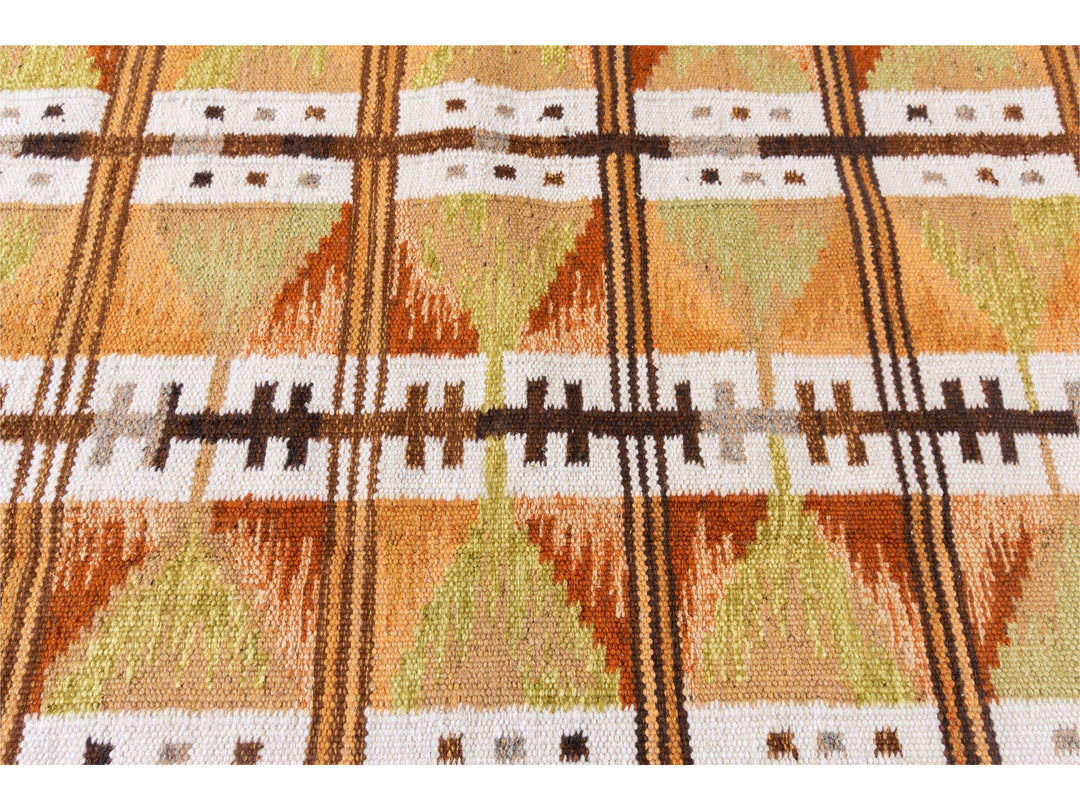 Modern Swedish Wool Rug 9 X 12