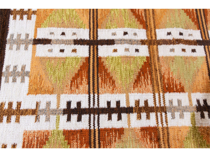 Modern Swedish Wool Rug 9 X 12