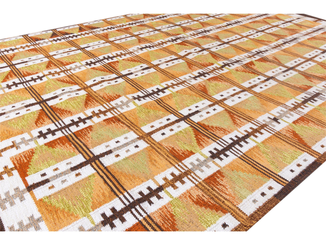 Modern Swedish Wool Rug 9 X 12