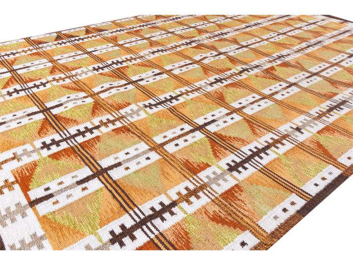 Modern Swedish Wool Rug 9 X 12