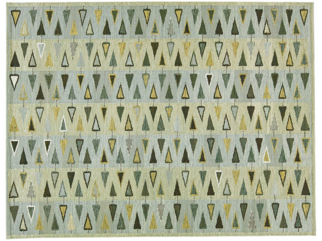 Modern Swedish Style Wool Rug 9 X 12