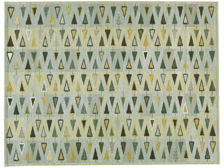 Modern Swedish Style Wool Rug 9 X 12