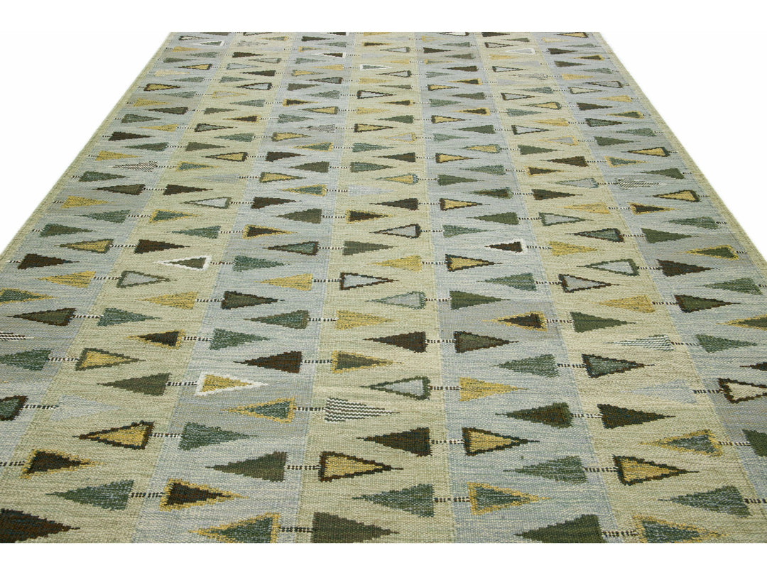 Modern Swedish Style Wool Rug 9 X 12