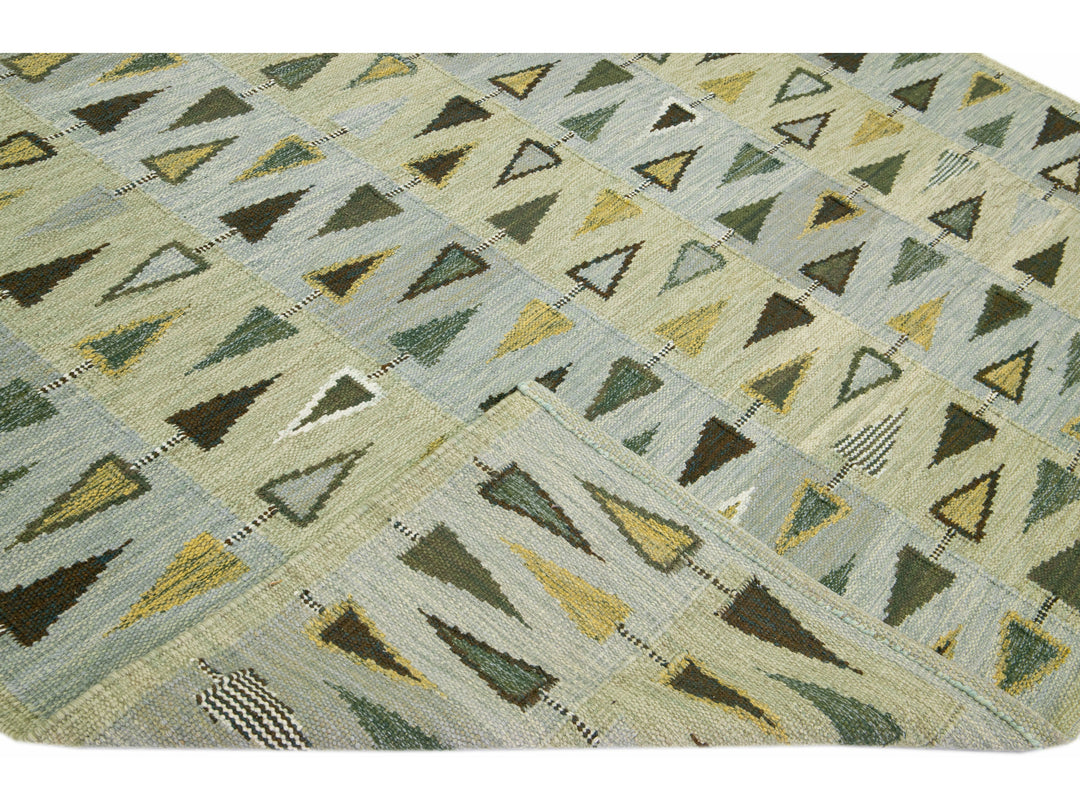 Modern Swedish Style Wool Rug 9 X 12