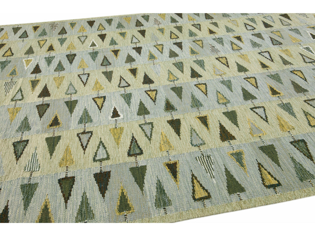 Modern Swedish Style Wool Rug 9 X 12