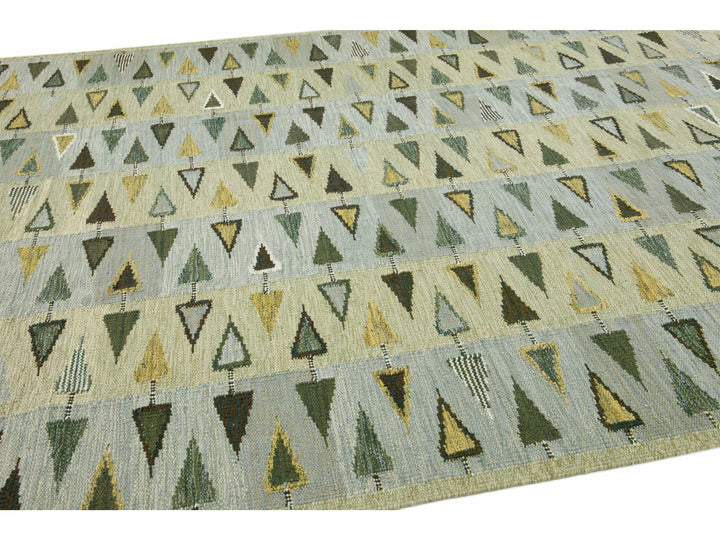 Modern Swedish Style Wool Rug 9 X 12