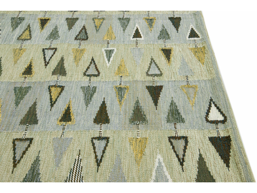 Modern Swedish Style Wool Rug 9 X 12