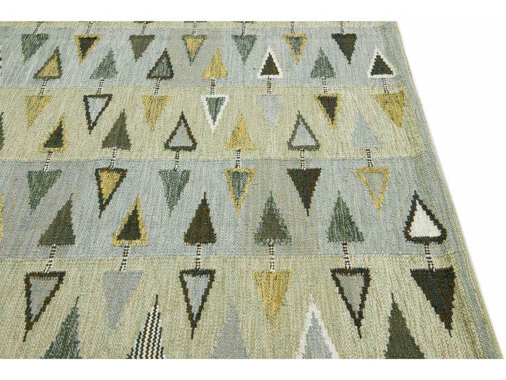 Modern Swedish Style Wool Rug 9 X 12